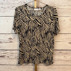 Jaclyn Smith Animal Print Women's Top